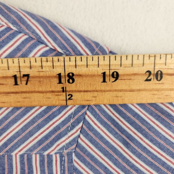 Wrangler Western Shirt Vintage Striped Men’s SZ M Cowboy Pearl Snaps Rodeo - Picture 12 of 16